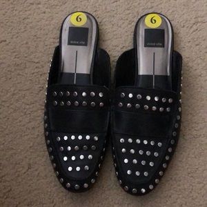 Dolce Vita Black Stud Mules